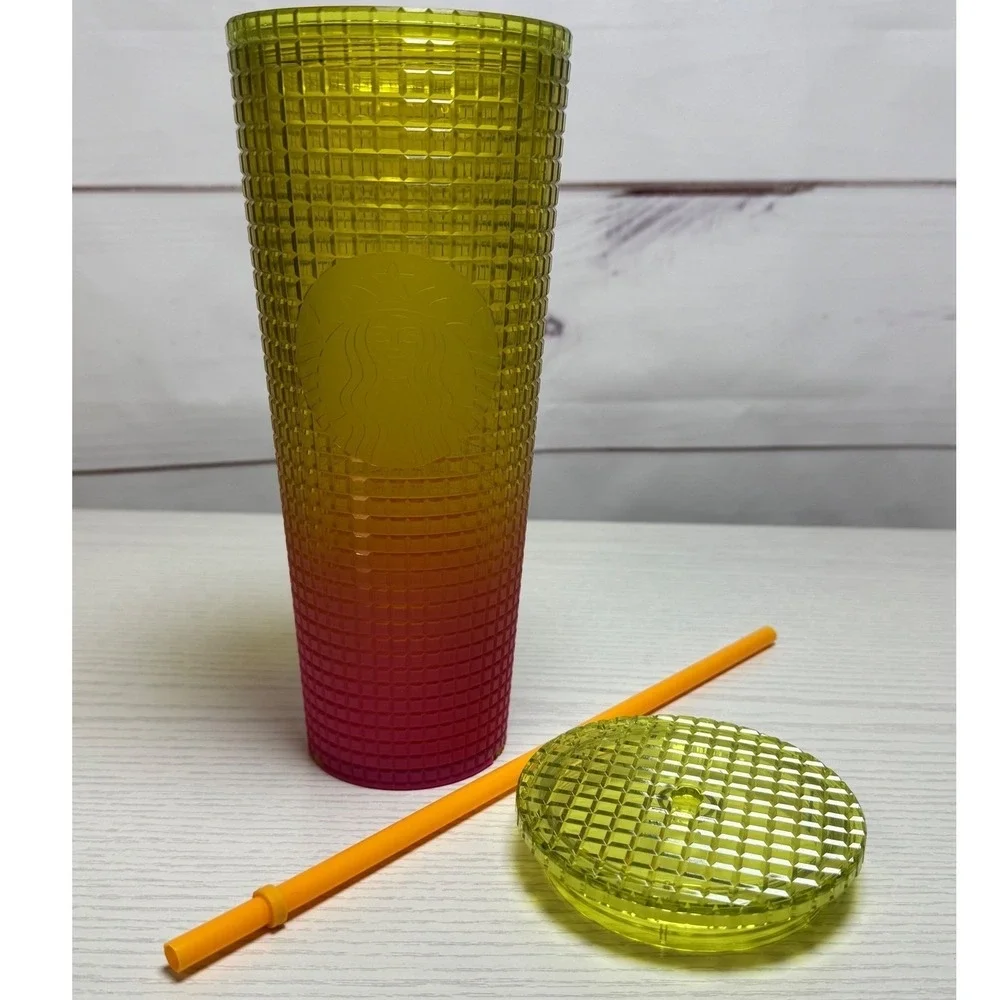 Starbucks Limited Edition‎ / Pink & Yellow Gradient Studded Tumbler / Sku0075
